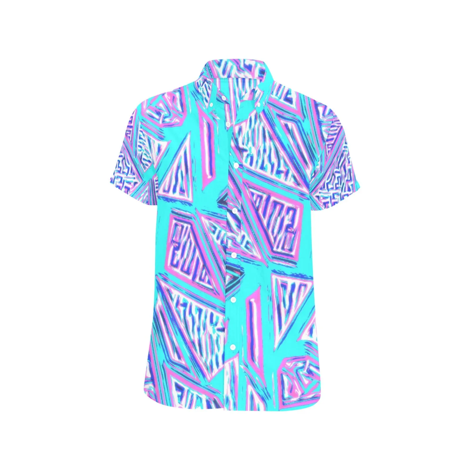 80s Frenzy Short Sleeve Button Up Shirt