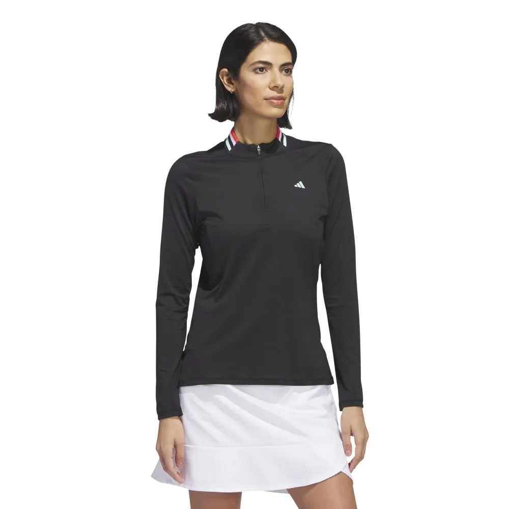 adidas Ladies Ultimate365 Tour Long Sleeve Mock Polo Shirt IB2070