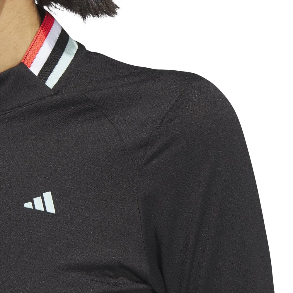 adidas Ladies Ultimate365 Tour Long Sleeve Mock Polo Shirt IB2070