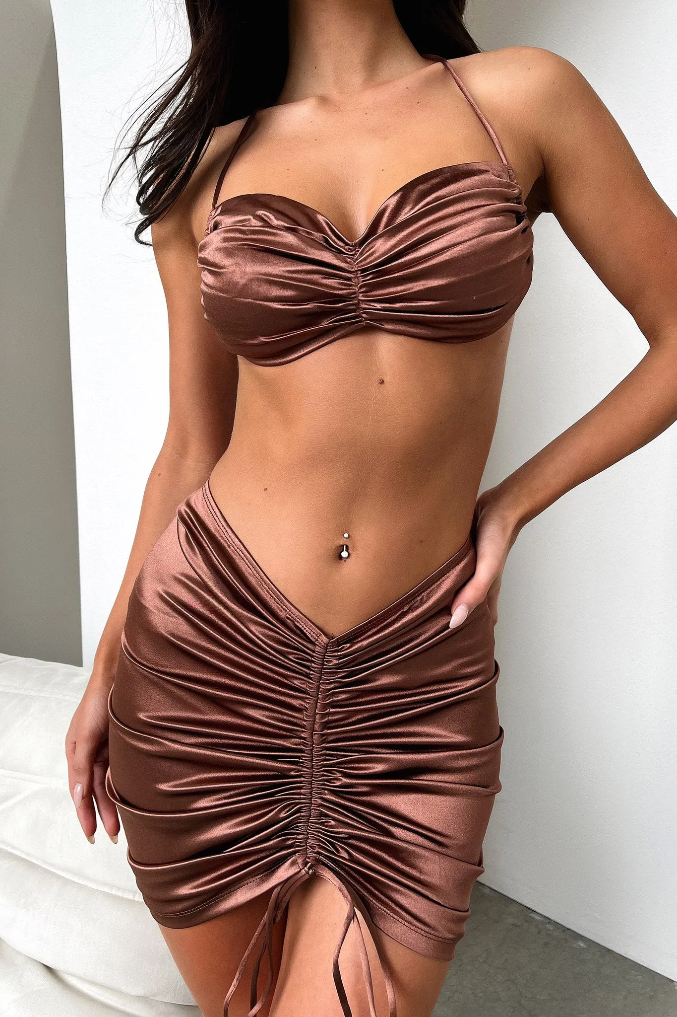 Alannah Crop - Brown