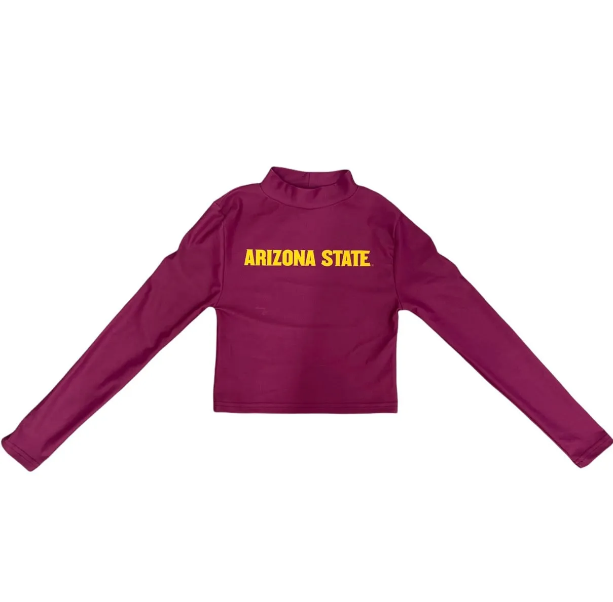 Arizona State ASU Maroon Mock Neck Top