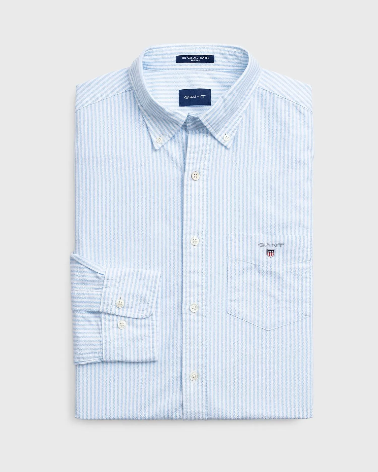 Banker Stripe Oxford - Capri Blue