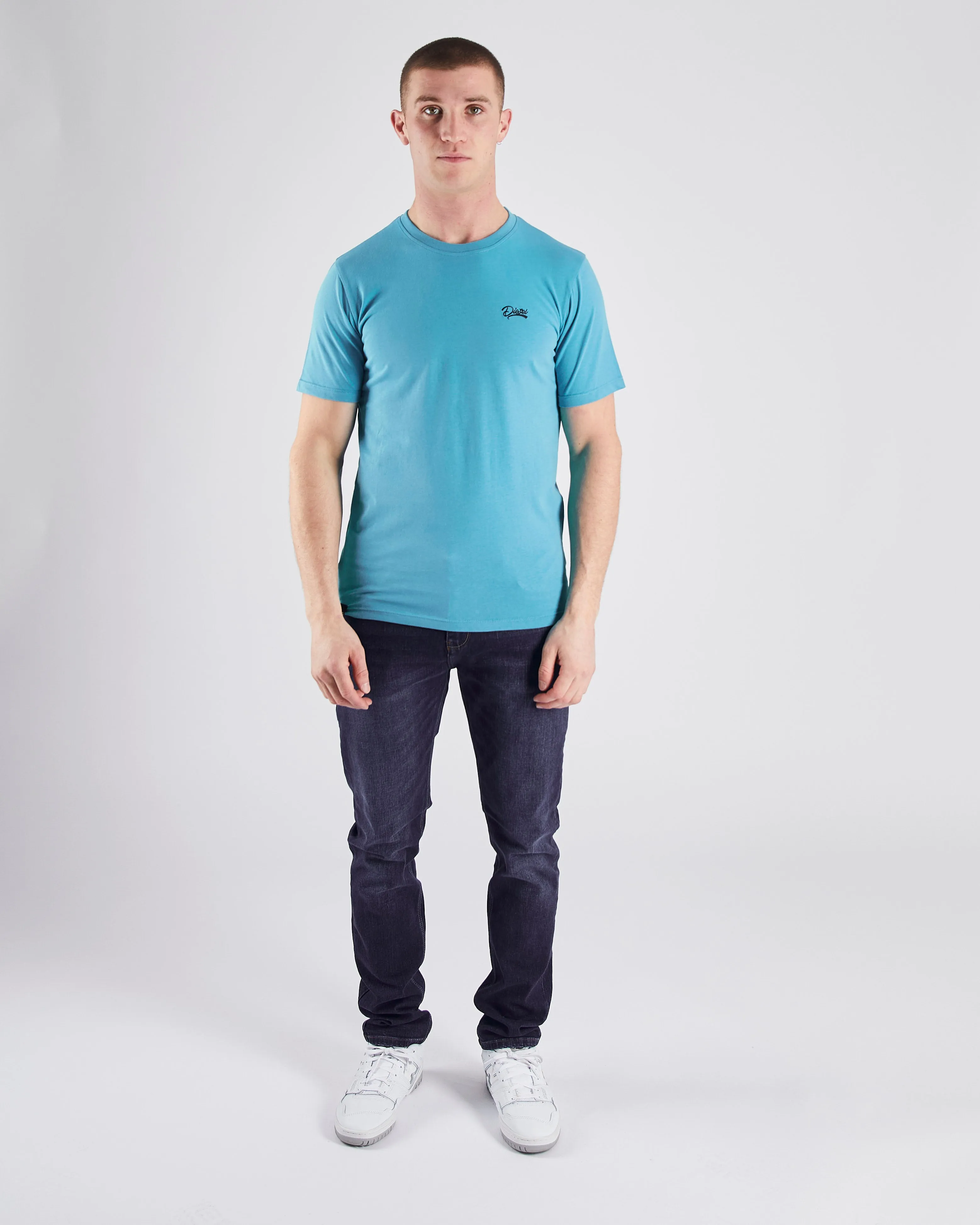 Basic Caden O Neck Tee Algiers Blue