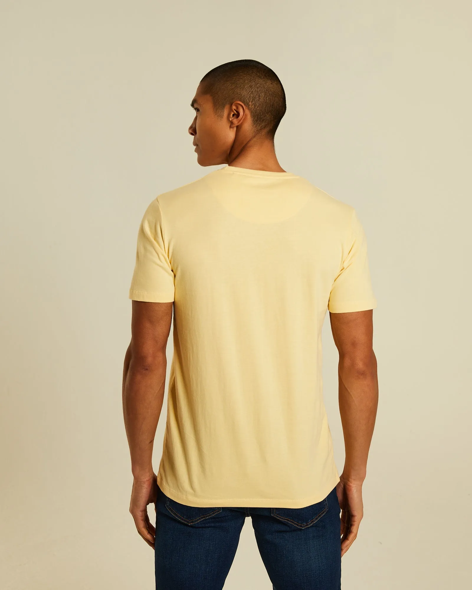 Basic Caden O Neck Tee Lemon Sorbet