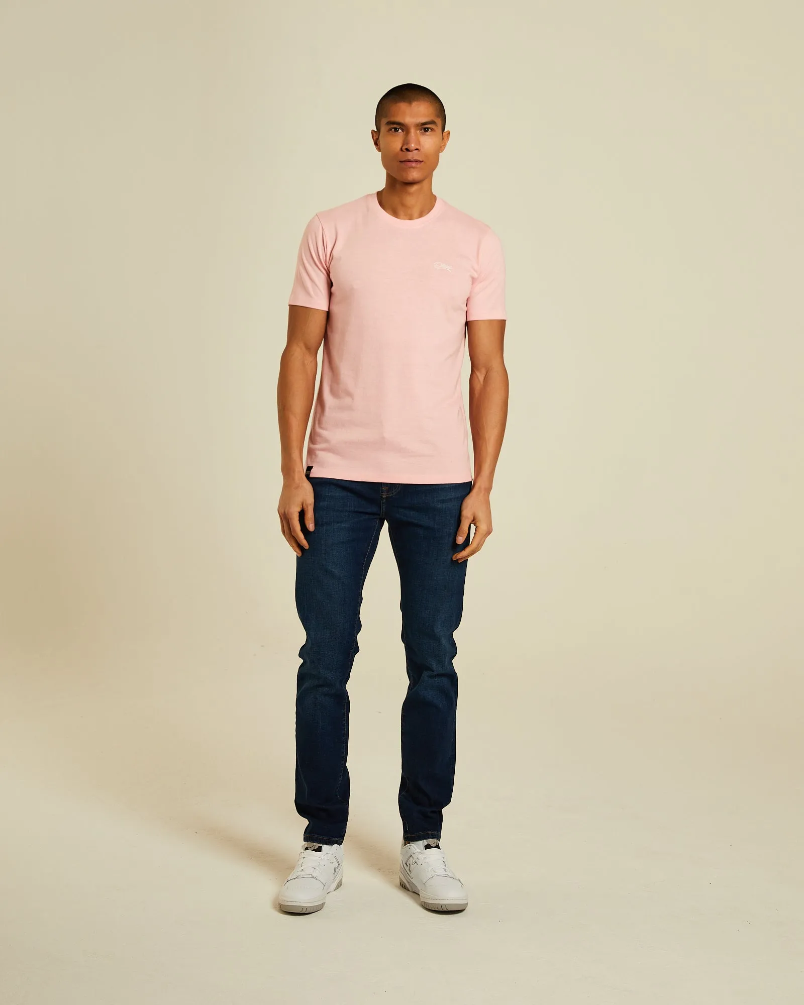 Basic Sky O Neck Bermuda Pink