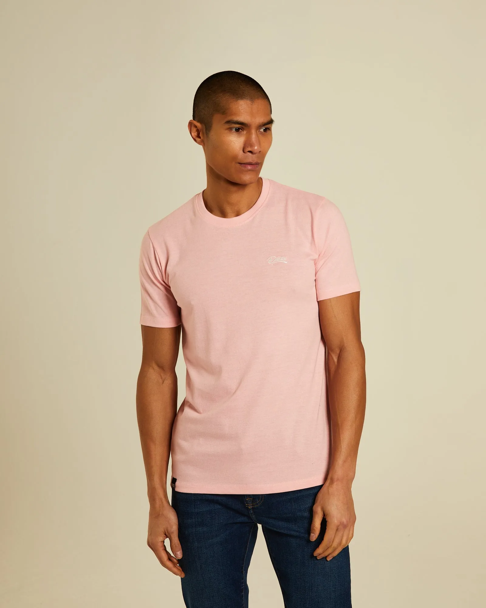 Basic Sky O Neck Bermuda Pink