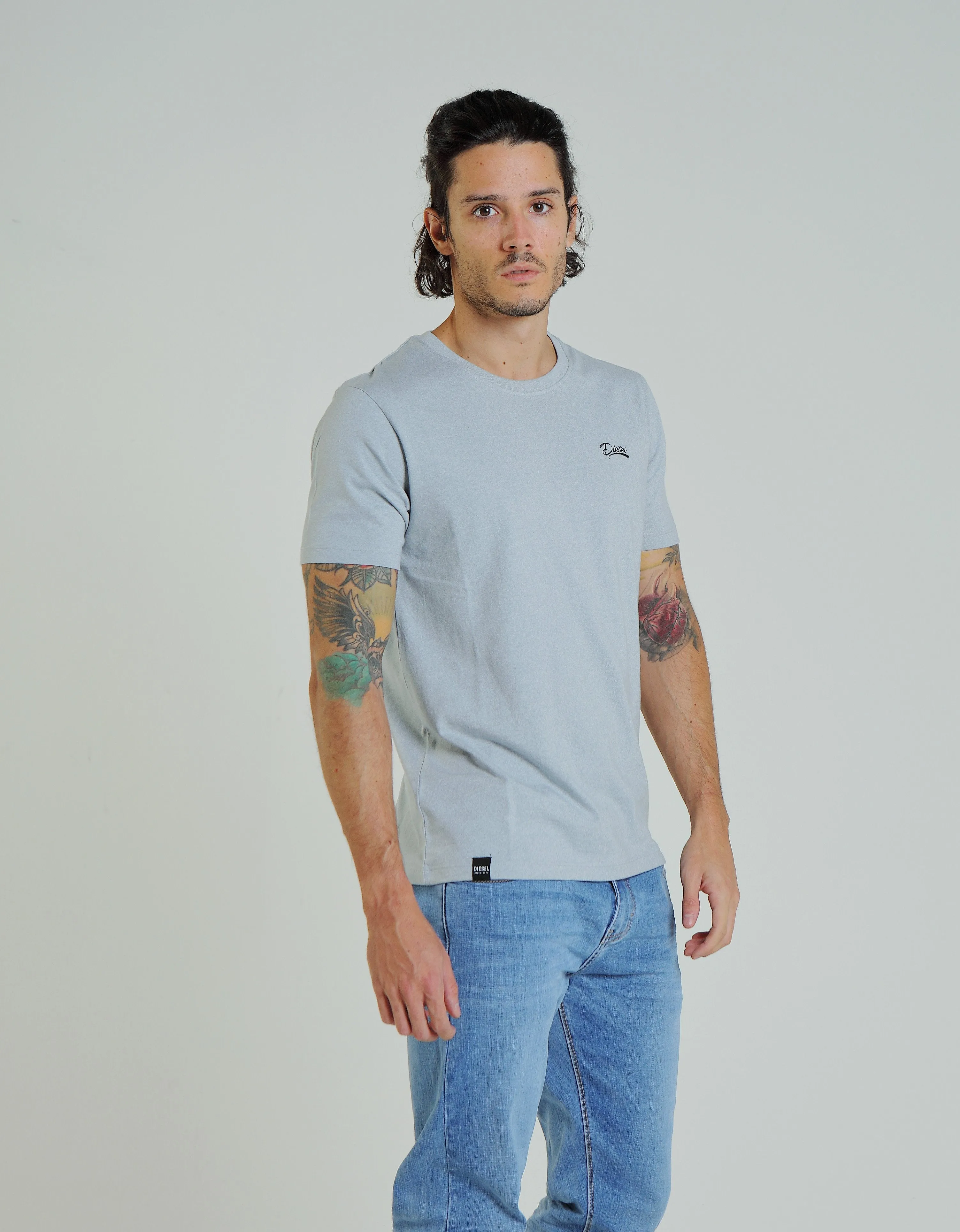 Basic Sky O Neck Tee Supreme Grey