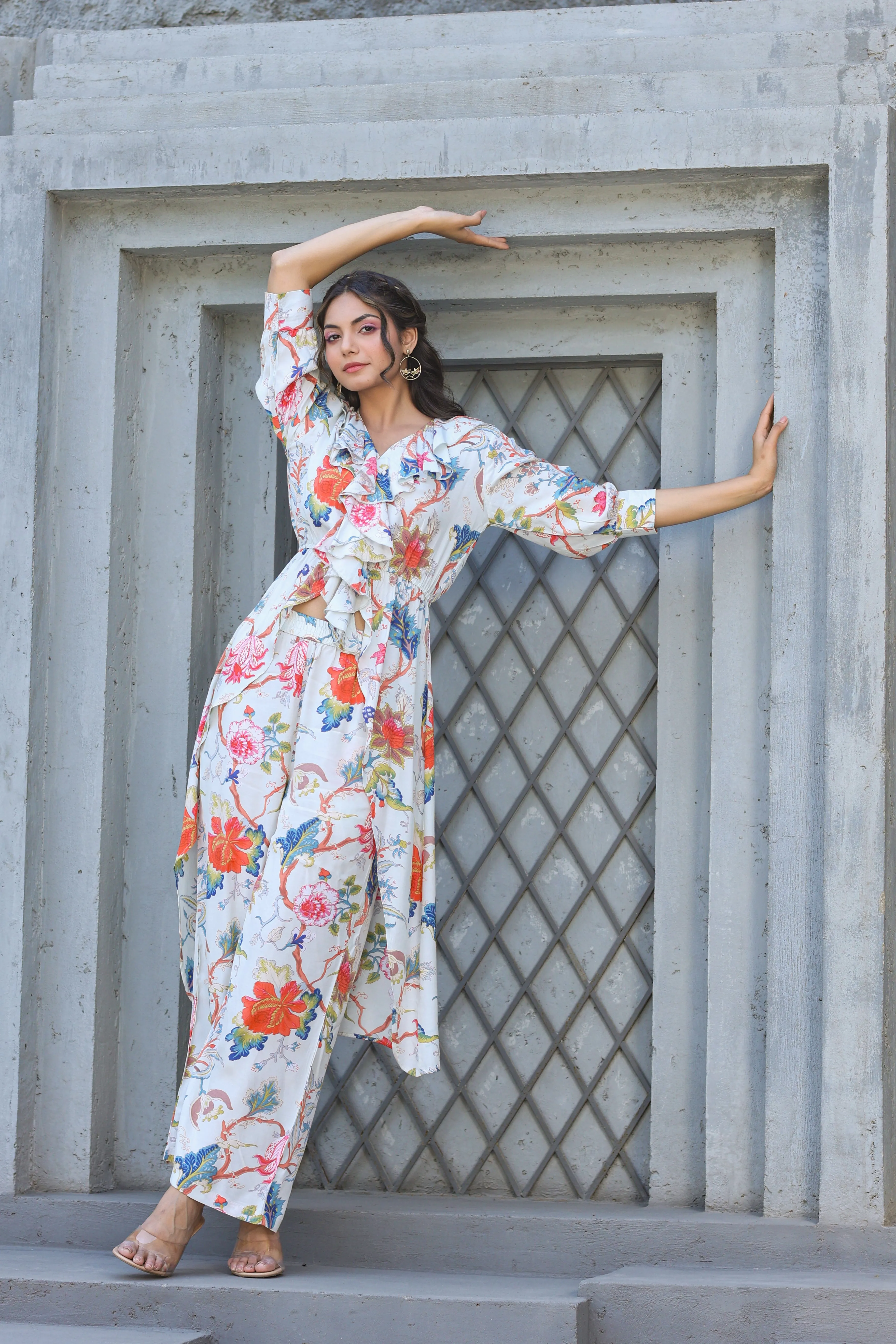 Boho Chique Silk Floral Co-ord Set