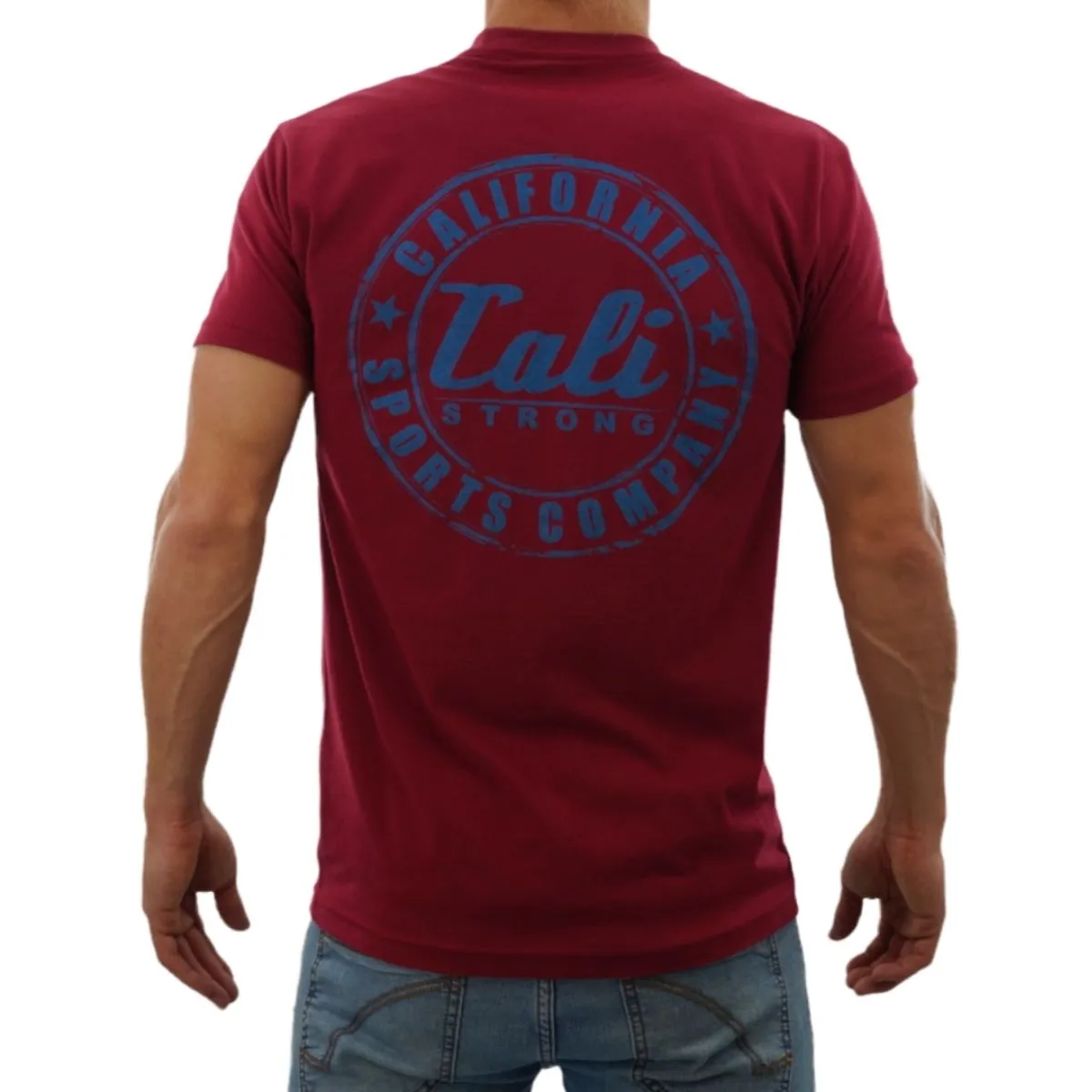 CALI Strong Classic T-Shirt Premium Cotton Suede Cardinal