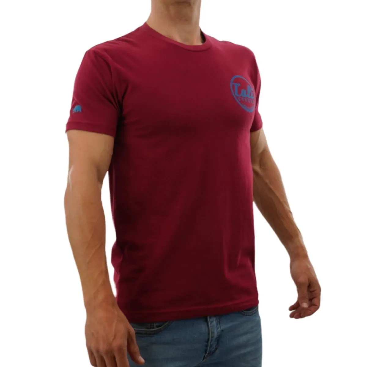 CALI Strong Classic T-Shirt Premium Cotton Suede Cardinal