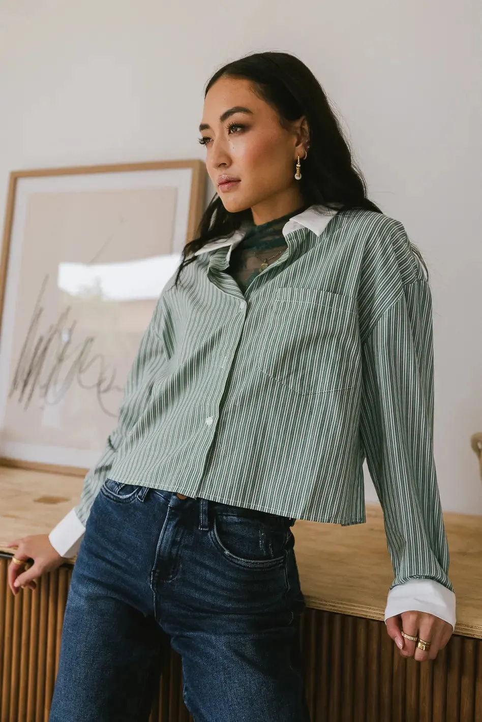 Cassidy Striped Button Up - FINAL SALE