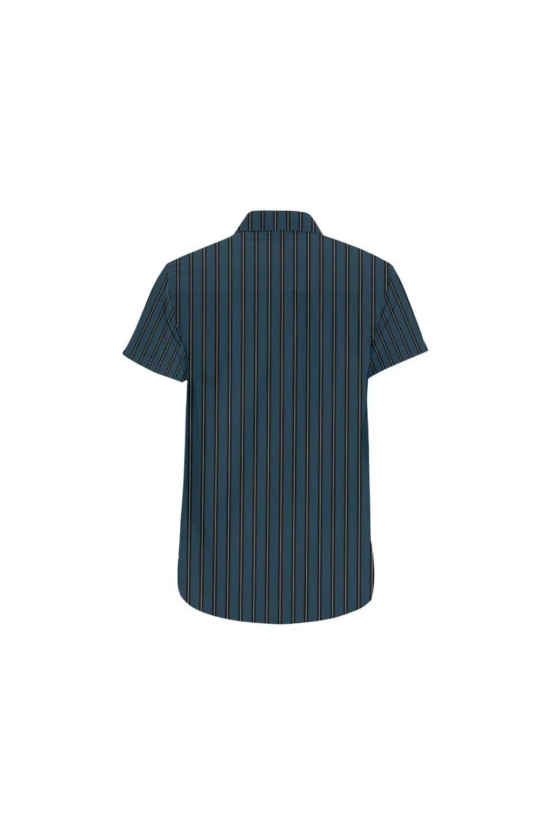 Classic Stripes Men's All Over Print Short Sleeve Shirt