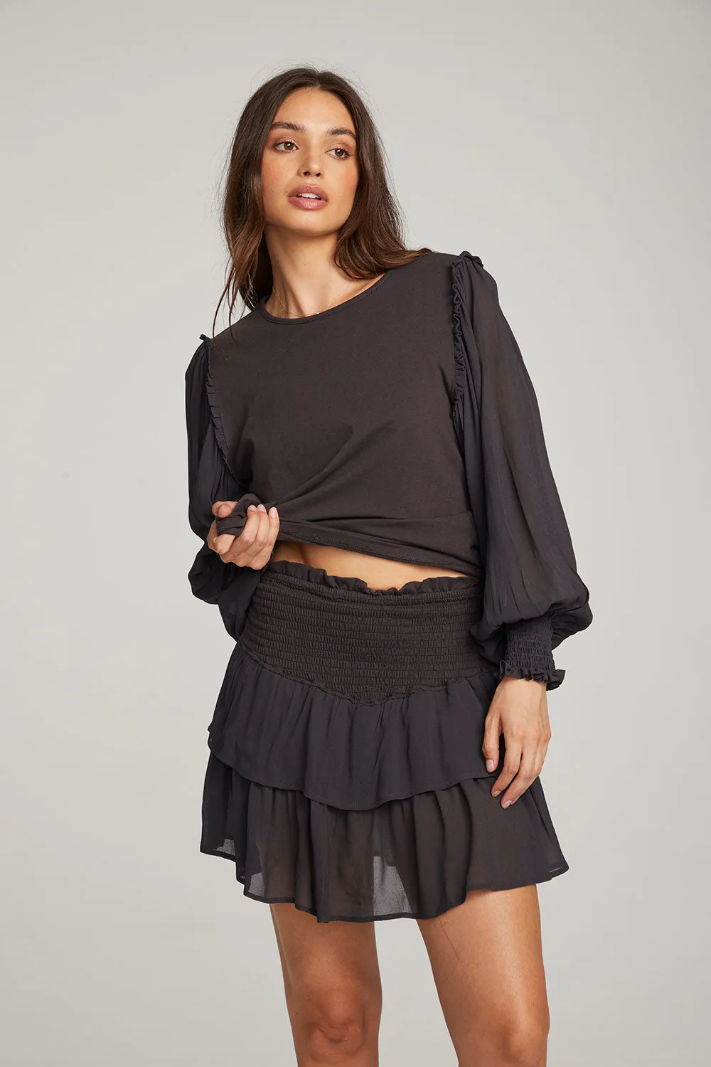 Clyde Licorice Blouse