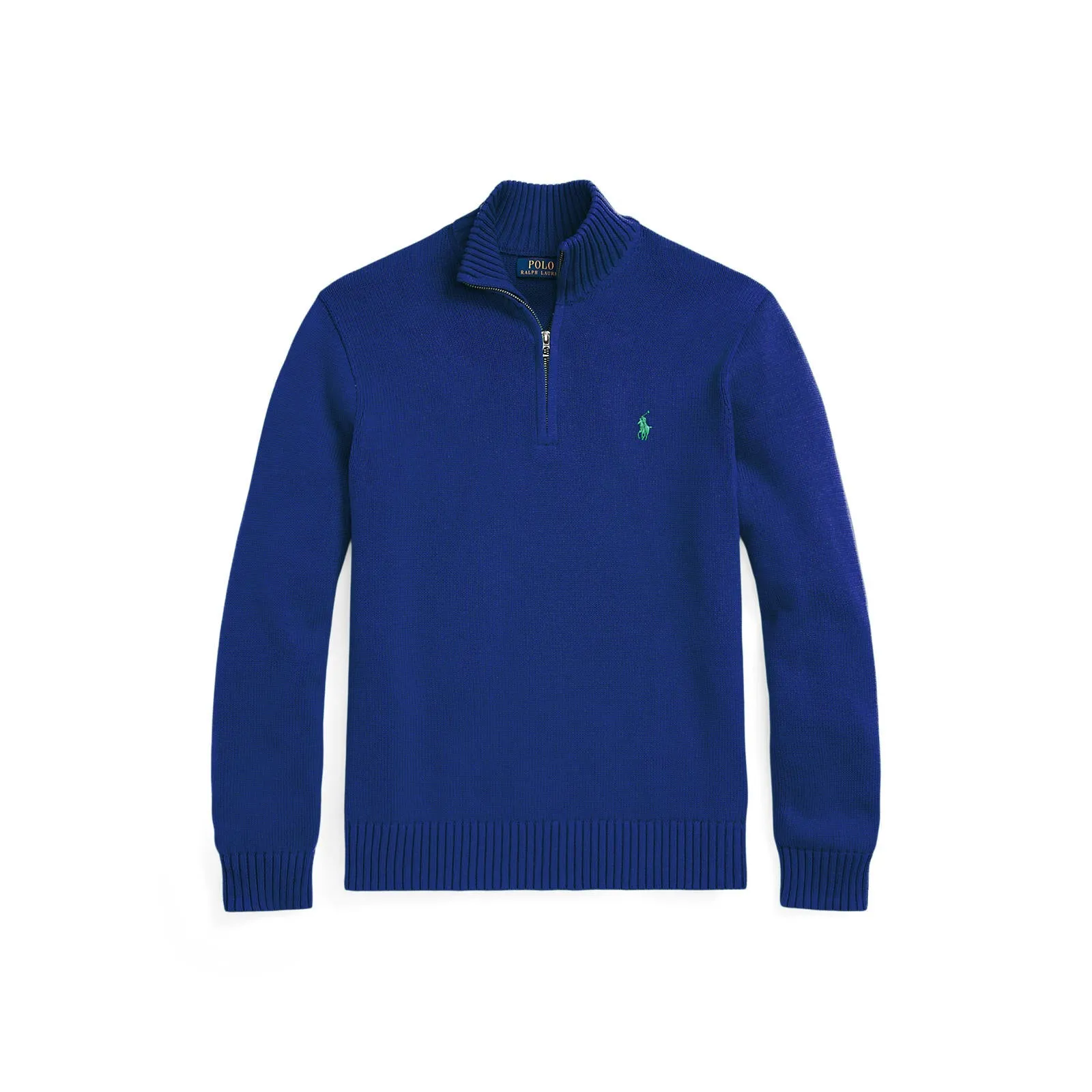 Cotton Quarter-Zip Sweater - Heritage Royal