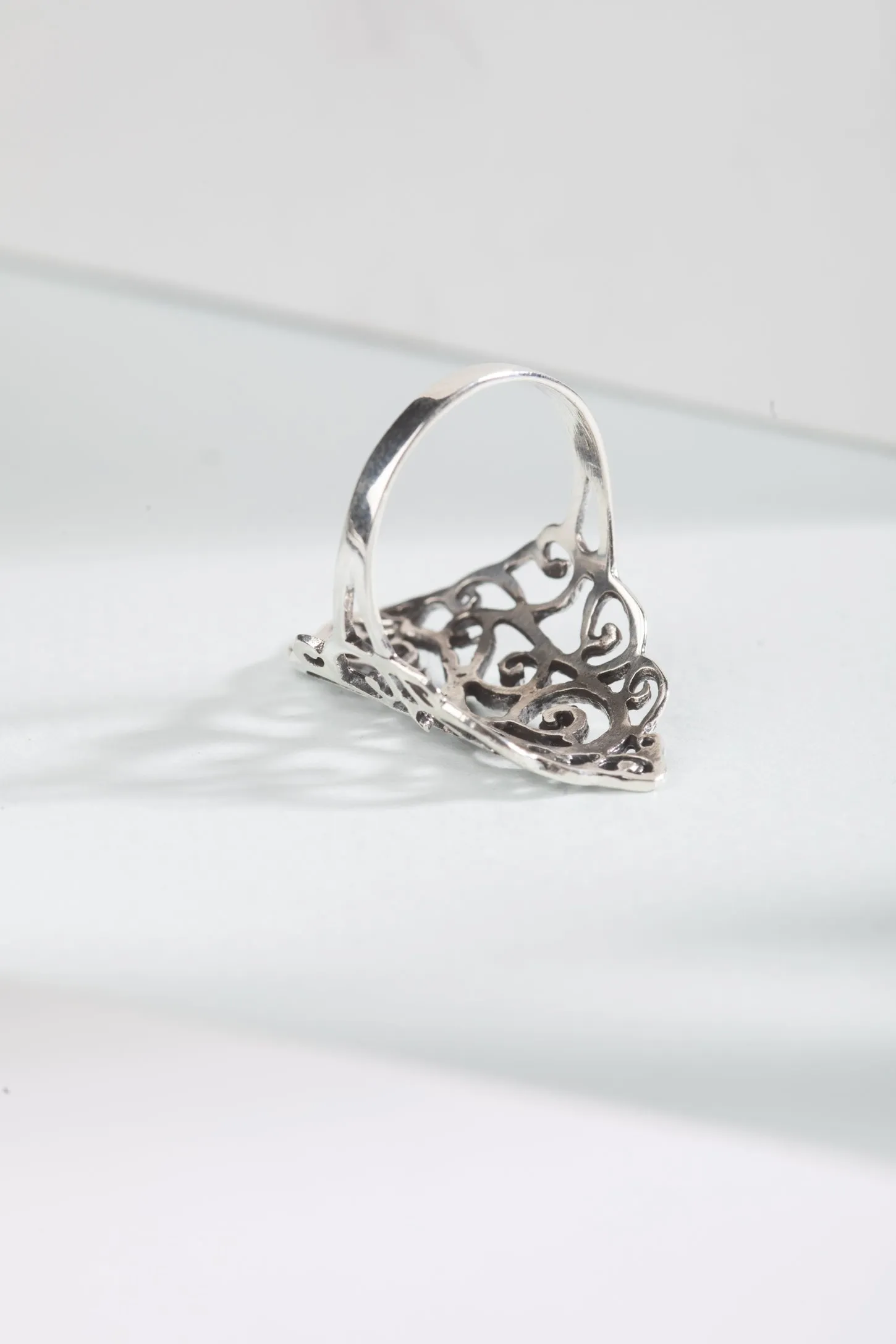 Fancy Curl Sterling Ring