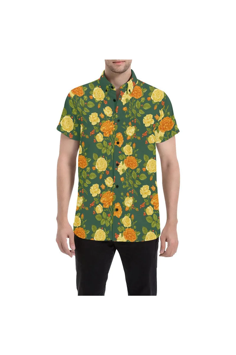 Floral Fellow Men's All Over Print Short Sleeve Shirt (Model T53)