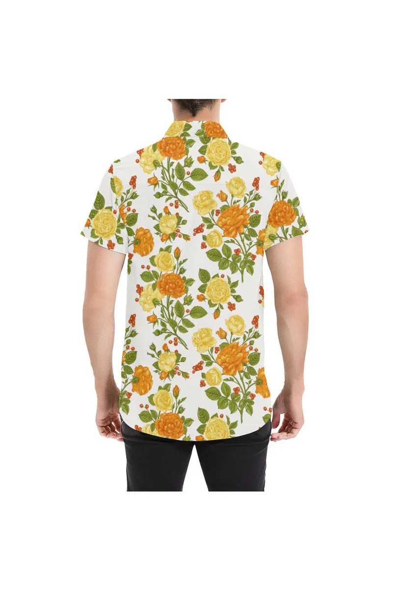 Floral Fellow Men's All Over Print Short Sleeve Shirt (Model T53)