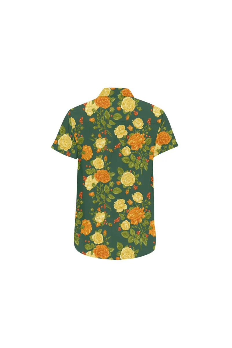 Floral Fellow Men's All Over Print Short Sleeve Shirt (Model T53)