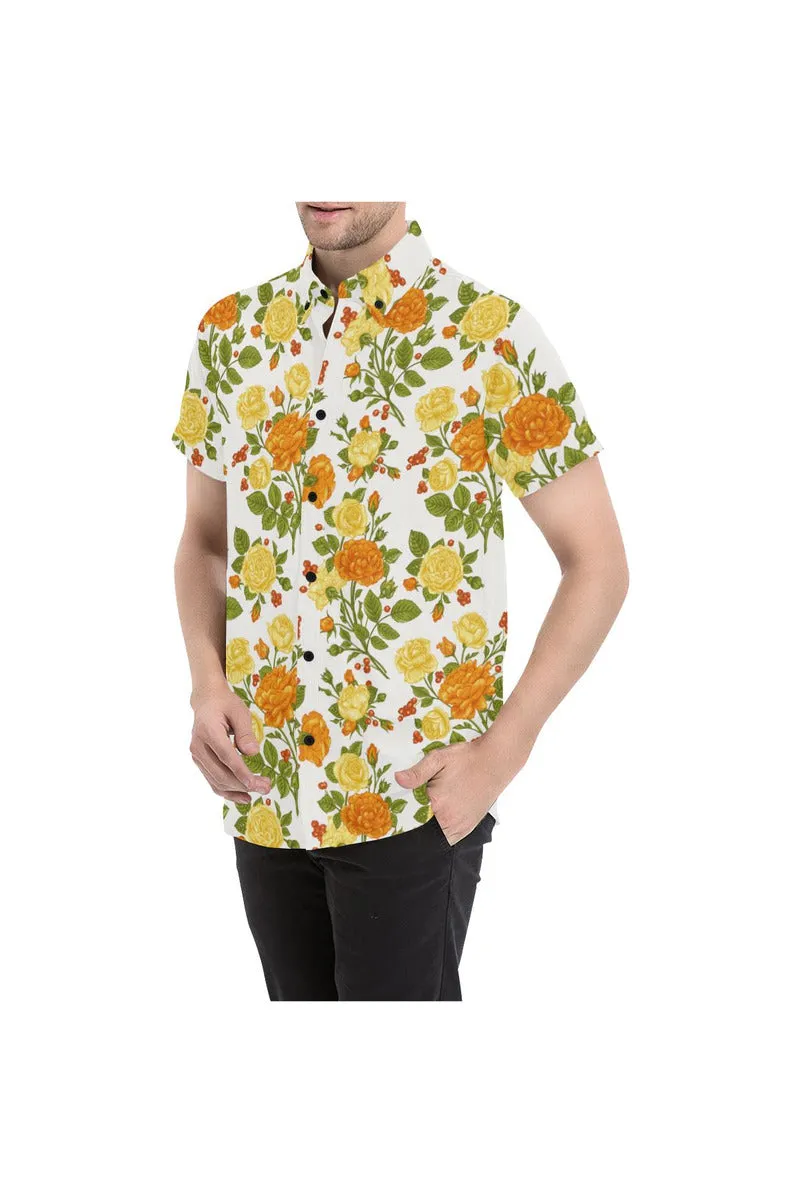 Floral Fellow Men's All Over Print Short Sleeve Shirt (Model T53)