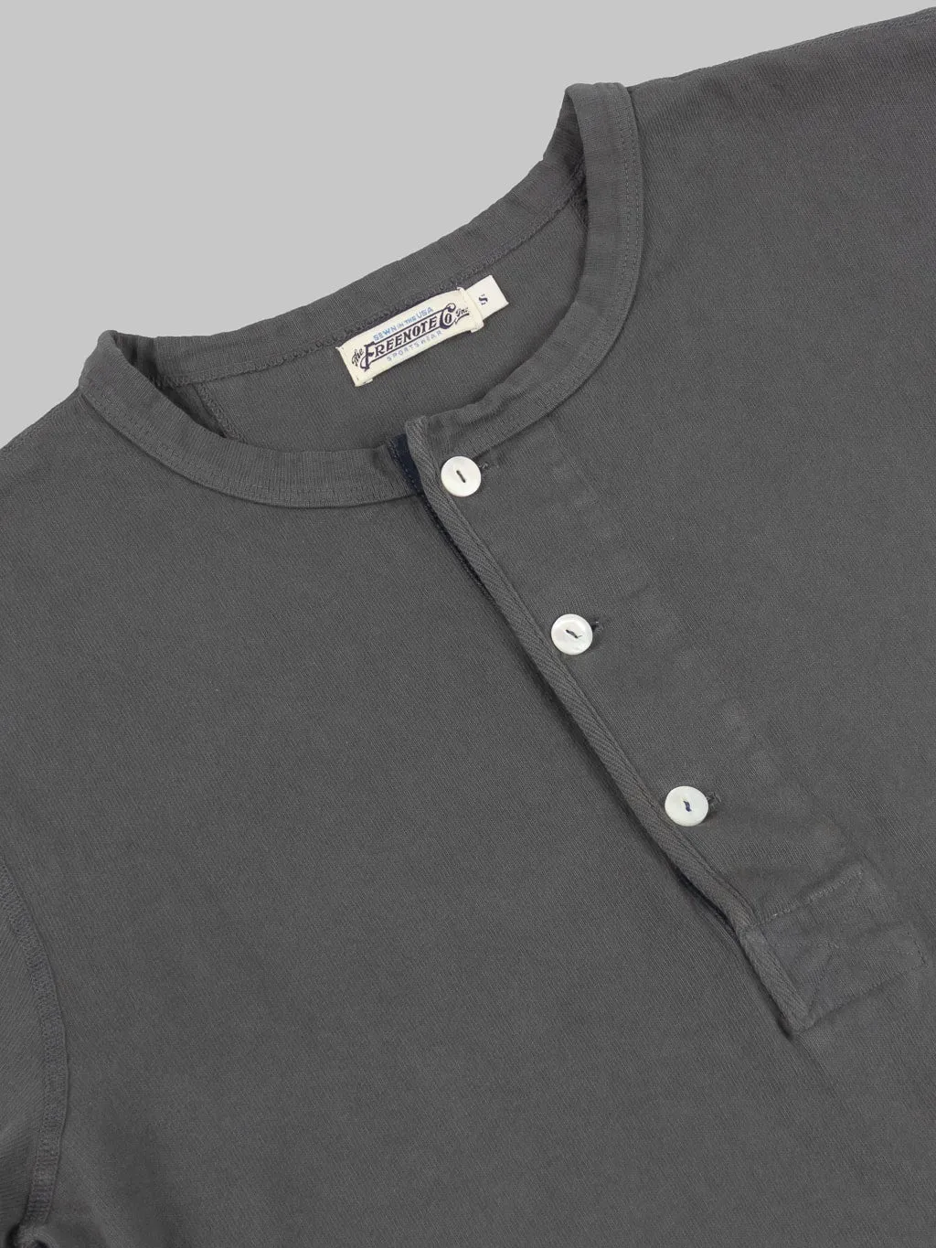 Freenote Cloth 13 Ounce Henley Long Sleeve Midnight