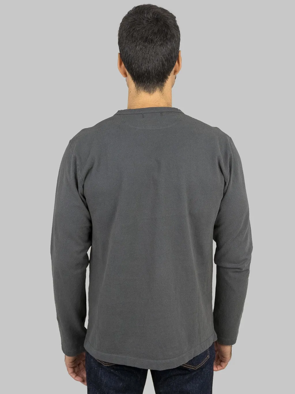 Freenote Cloth 13 Ounce Henley Long Sleeve Midnight