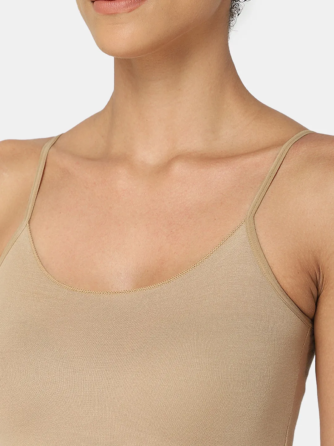 Full Coverage Non-Wired Non-Padded Cotton Intimacy Slip Camisole - Prime Shades - IN08