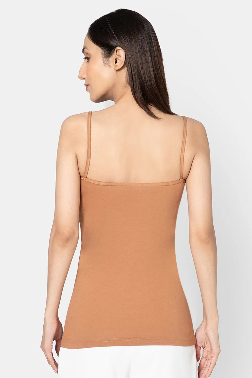 Full Coverage Non-Wired Non-Padded Cotton Intimacy Slip Camisole - Prime Shades - IN08