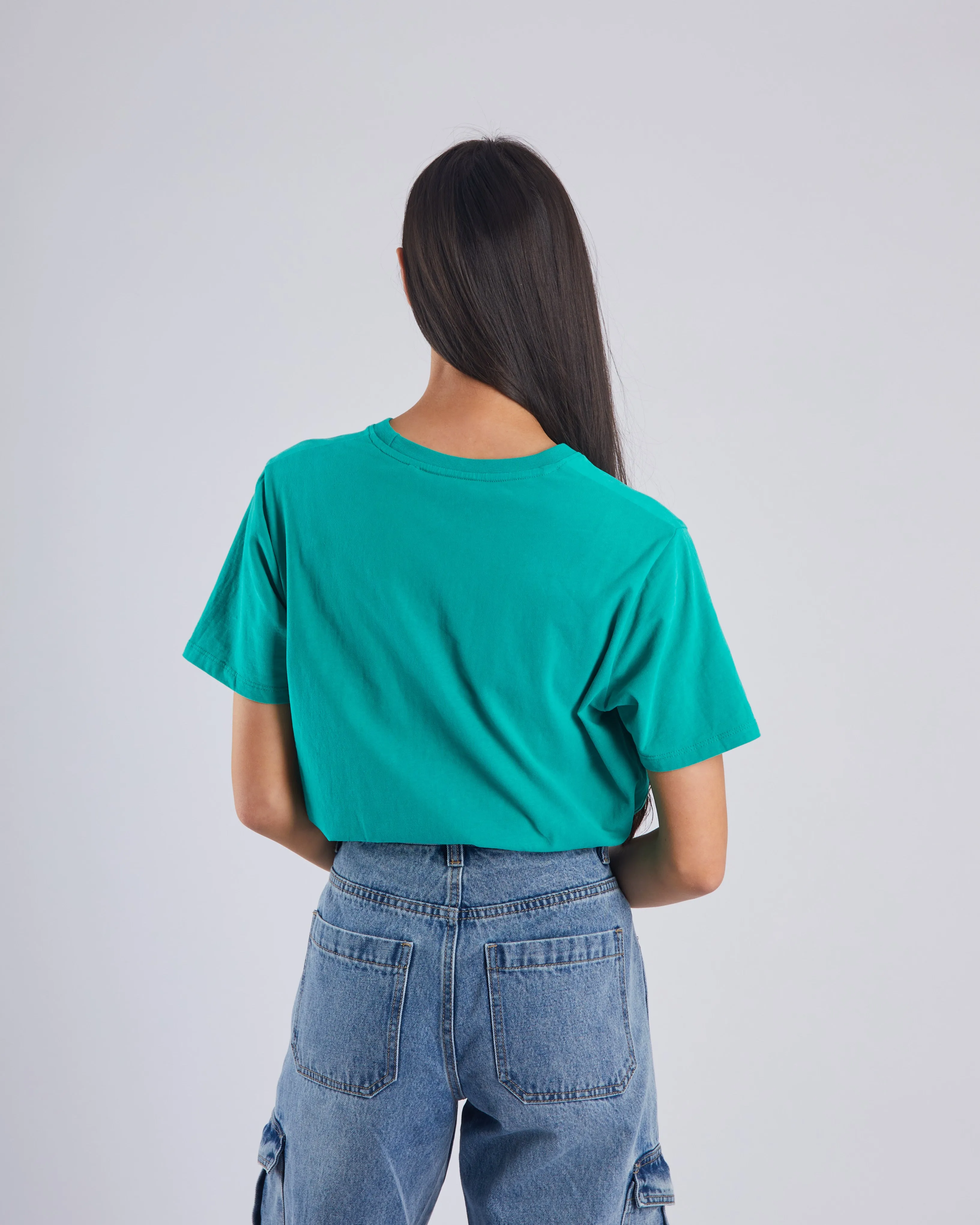 Jada Basic O Neck Spearmint Green