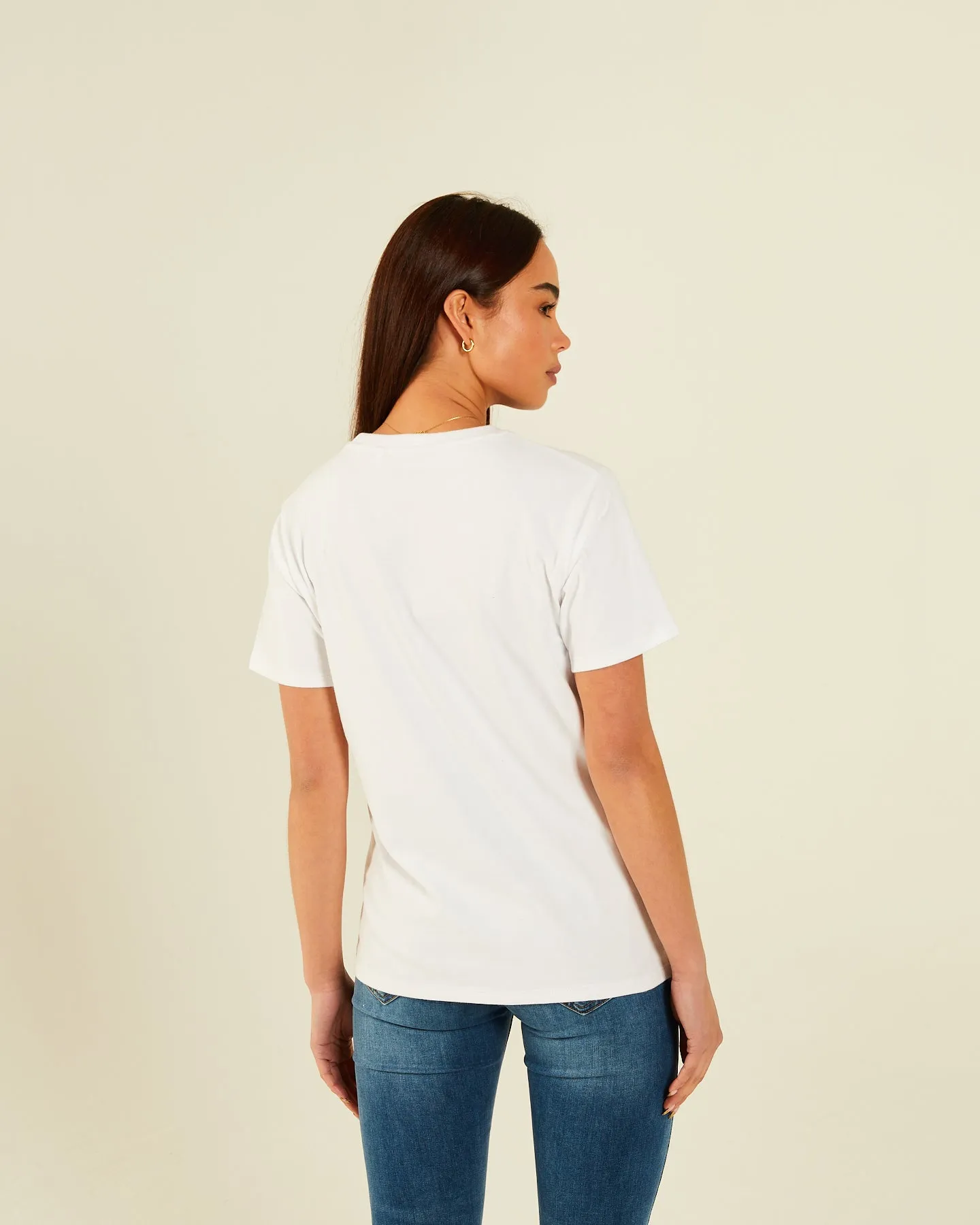 Jada Basic O Neck White