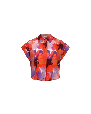 JAQUETTA SILK SHIRT POPPY FLORAL