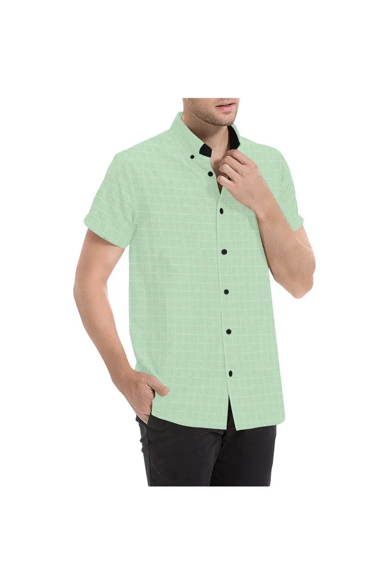 Lime Lattice Men's All Over Print Short Sleeve Shirt (Model T53)