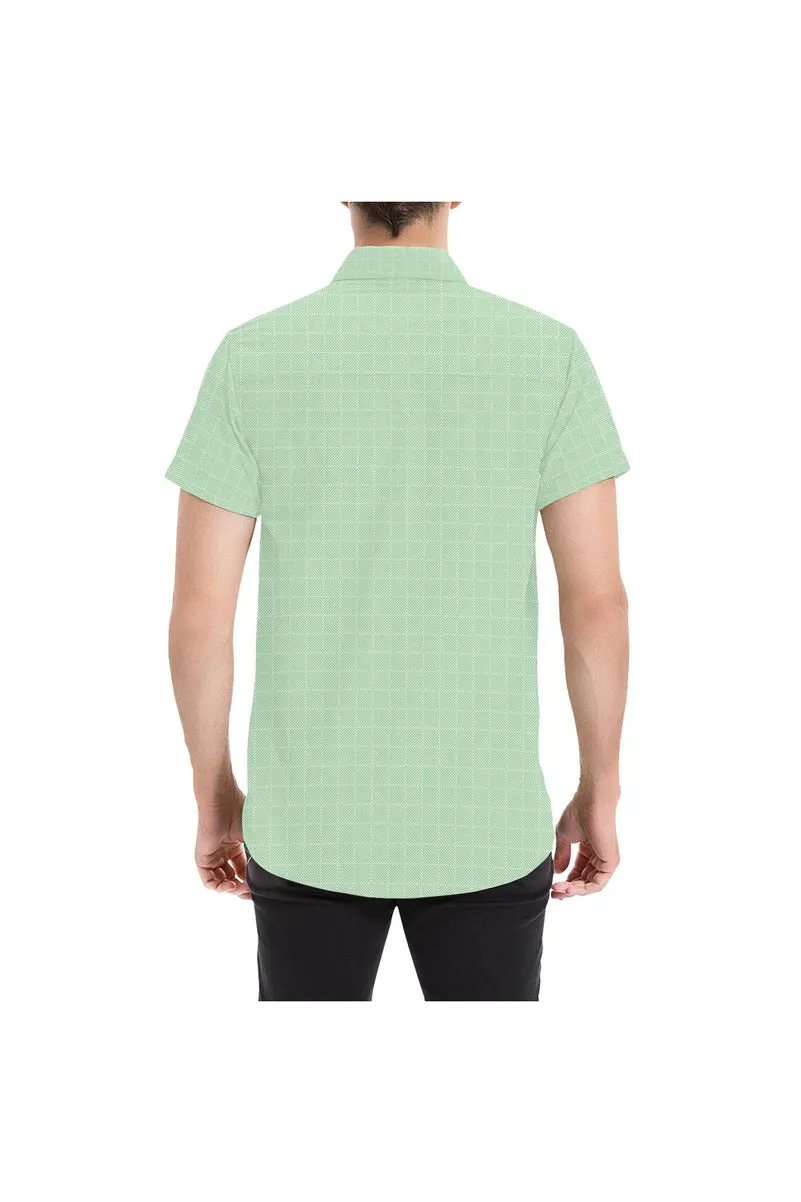 Lime Lattice Men's All Over Print Short Sleeve Shirt (Model T53)