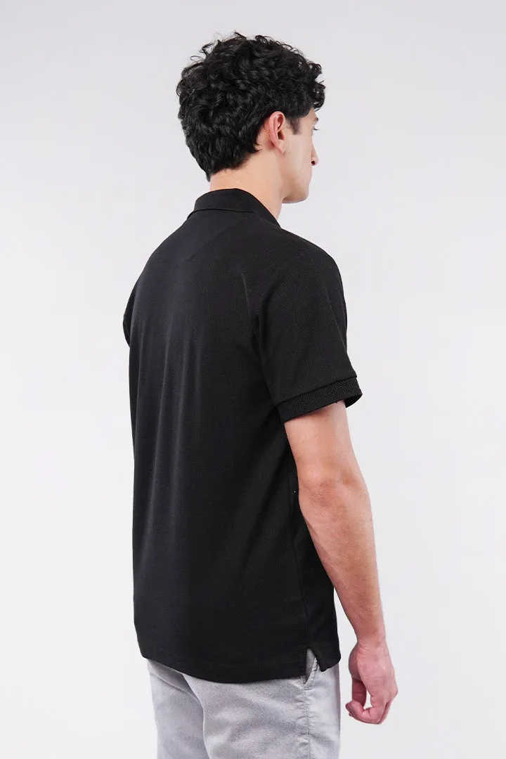 MNDZ Signature Polo Shirt - Black