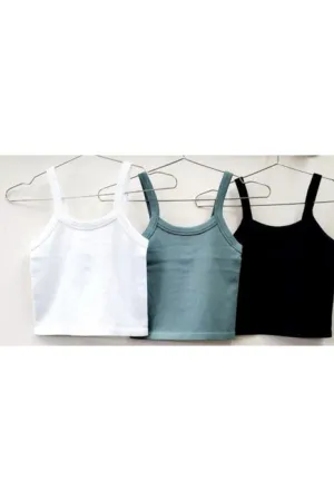 Ribbed Crop Tanks