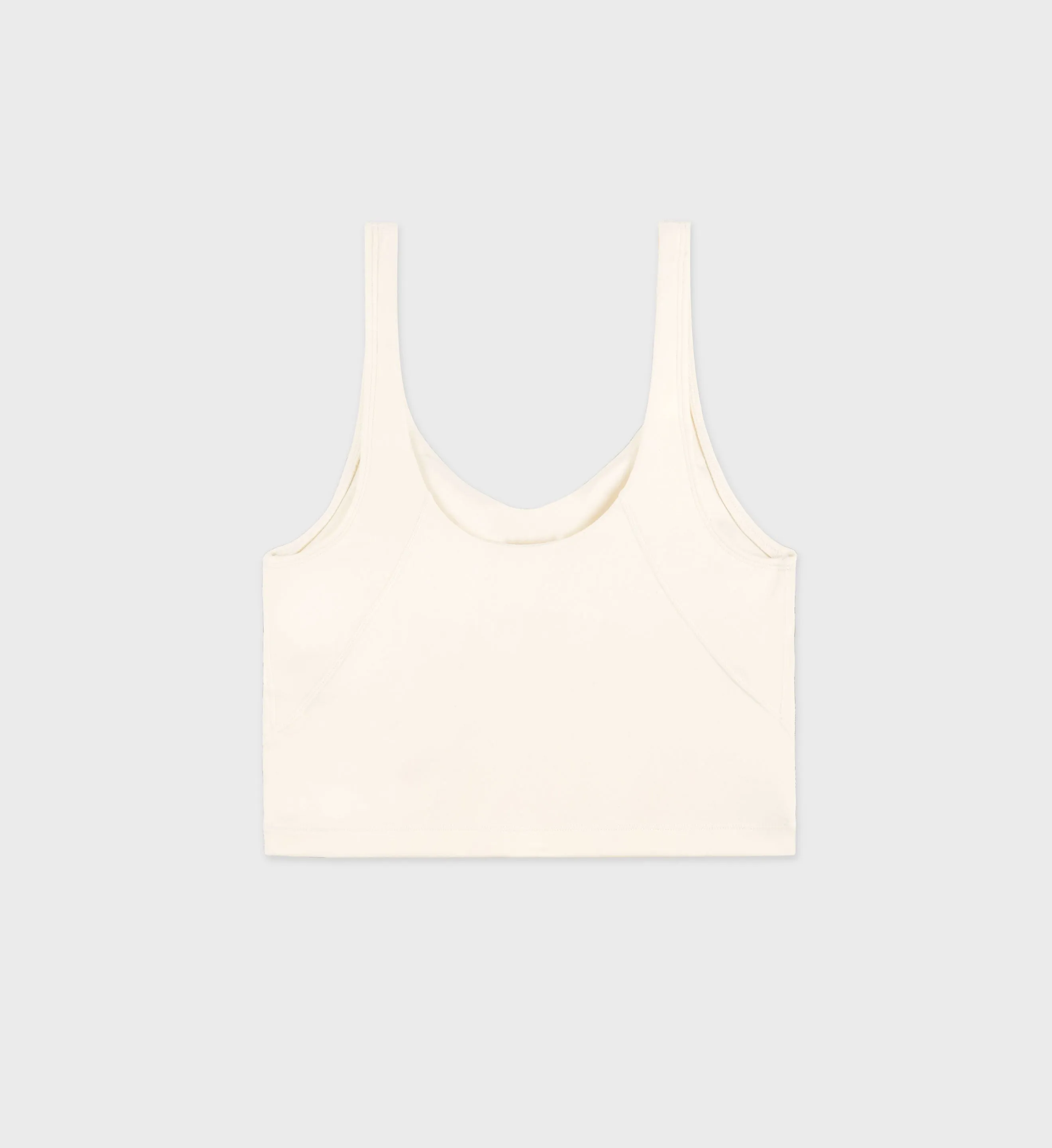 Runner Cropped Tank - Cream/Espresso