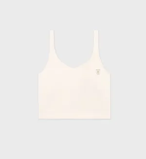 Runner Cropped Tank - Cream/Espresso