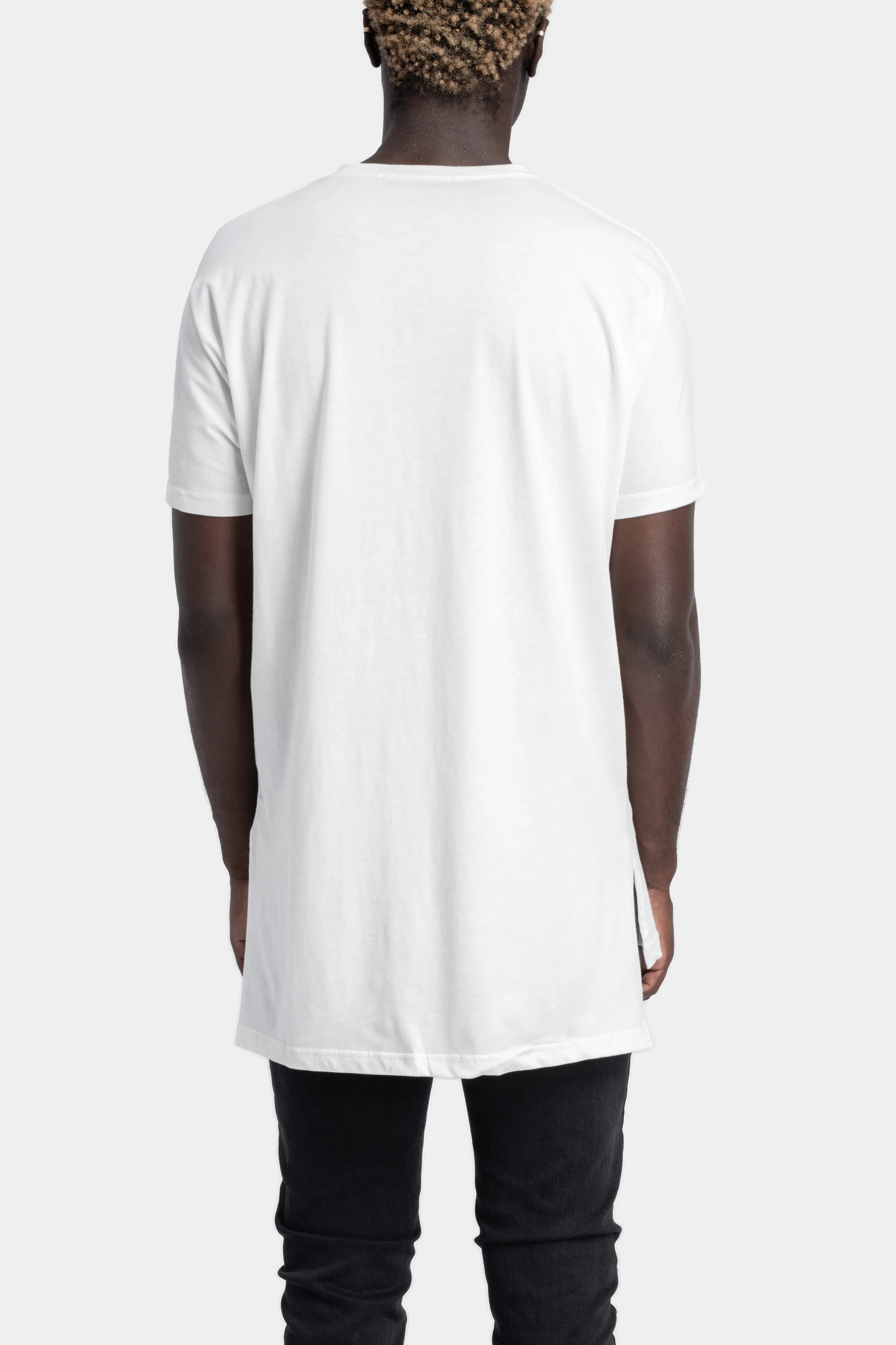 Side Slit T-Shirt, White