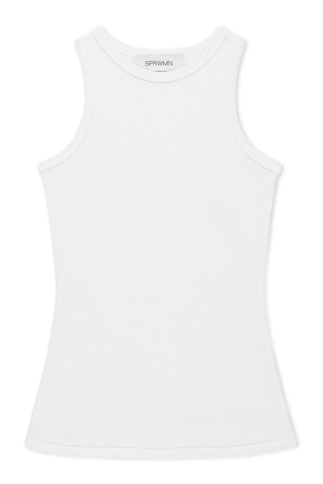 White Rib Racer Tank