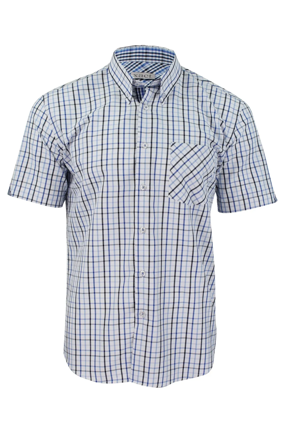 Xact Mens Check Shirt Short Sleeves